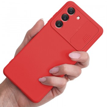 Švelnus guminis dėklas su kameros apsauga - raudonas (Samsung A35 5G)